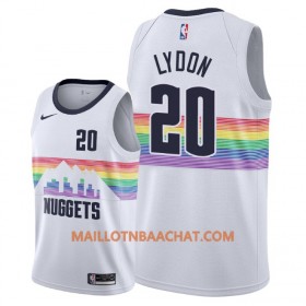 Maillot NBA Denver Nuggets Tyler Lydon 20 2018-19 Nike City Edition Blanc Swingman - Homme